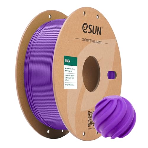 eSUN ABS+ Filament 1.75mm, 3D Printer Filament ABS Plus, Dimensional Accuracy +/- 0.05mm, 1KG Spool (2.2 LBS) 3D Printing Filament for 3D Printers, Purple
