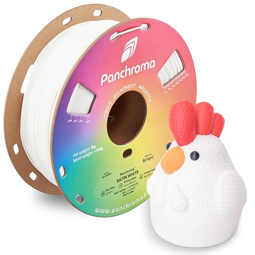 Polymaker Panchroma Satin PLA Filament, Satin White 1.75mm 3D Printing Filament, 3D Printer PLA Filament, Fit Most FDM 3D Printers, 1kg Spool (2.2lbs)