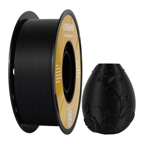 Kingroon Matte PLA Filament 1.75mm 3D Printer Filament Matte Filament 1kg Dimensional Accuracy +/- 0.02 mm (Matte Black)