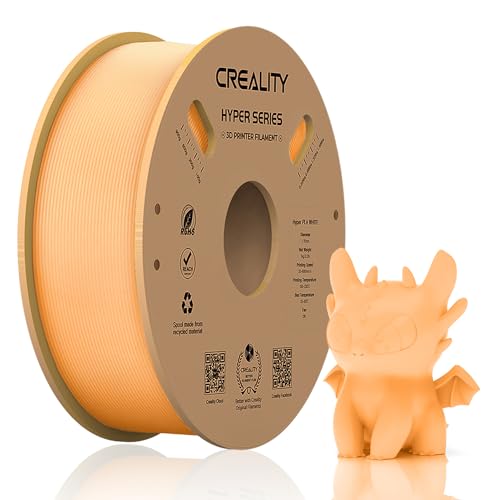 Official Creality Hyper PLA Filament 1.75mm, High Speed PLA 30-600mm/s Rapid 3D Printer Filament, Dimensional Accuracy +/-0.02mm, Fit Most FDM 3D Printers, 1KG(2.2lbs) Spool Peach Fuzz