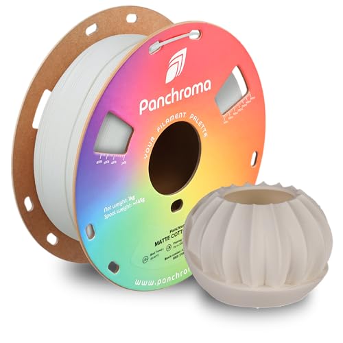 Polymaker Panchroma Matte PLA Filament, Matte Cotton White 1.75mm 1kg 3D Printing Filament, Formerly Polyterra Matte 3D Printer PLA Filament, Fit Most FDM 3D Printers, 1kg Spool (2.2lbs)