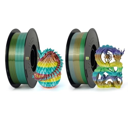 Kingroon 2PCS Rainbow Silk PLA Filament