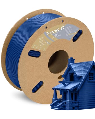 DURAMIC 3D PETG Filament 1.75mm Blue, 3D Printing Filament 1kg Spool(2.2lbs), Blue Filament 1.75mm Dimensional Accuracy +/- 0.05 mm Non-Tangling Non-Clogging Non-Stringing