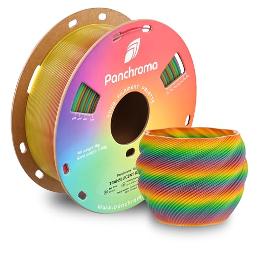 Polymaker Panchroma Gradient Translucent Rainbow PLA Filament 1.75mm, 3D Printing PLA Filament 1kg Spool (2.2lbs) - Panchroma High Translucency Multicolor 1.75mm 3D Printer PLA Filament