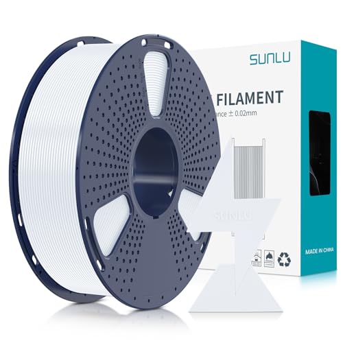 SUNLU High Speed PLA Filament 1.75mm, 30mm/s - 600mm/s Print Range, High Flow Speedy 3D Printer PLA Filament, Designed for Fast Printing, Good for Fast Printing, 1KG White