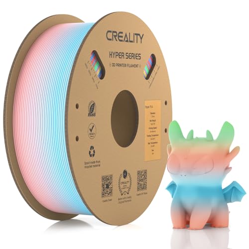 Official Creality Hyper PLA Filament Rainbow 1.75mm, High Speed PLA 30-600mm/s Rapid 3D Printer Filament PLA, Dimensional Accuracy +/-0.02mm, Fit Most FDM 3D Printers,1KG(2.2lbs) Spool SpringLake