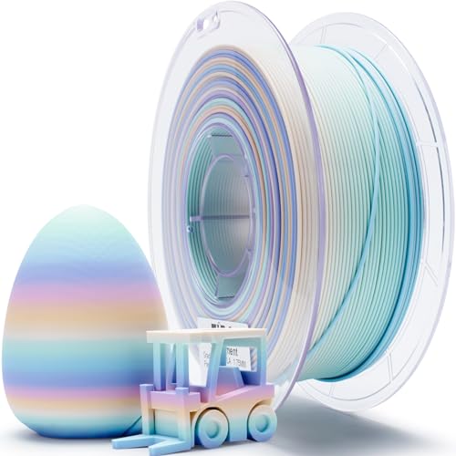ZIRO 3D Printer Filament PLA, Fast Color Change Matte, 1KG Pastel Spectrum