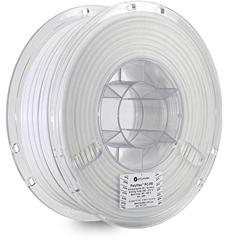 Polymaker Polymax PC Flame Retardant Filament 2.85mm White 1kg, PolyMax PC-FR 3D Printer Polycarbonate Filament Strong Tested UL94 V0