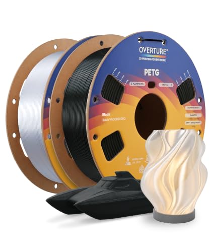 OVERTURE 2KG Bundle High Speed PETG Filament 1.75mm, 3D Printer Filament