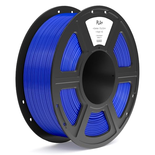 ELEGOO PLA+ Filament 1.75mm Dark Blue 1KG, High Toughness PLA Plus 3D Printer Filament Dimensional Accuracy +/- 0.02mm, 1kg Spool(2.2lbs) Fits for Most FDM 3D Printers