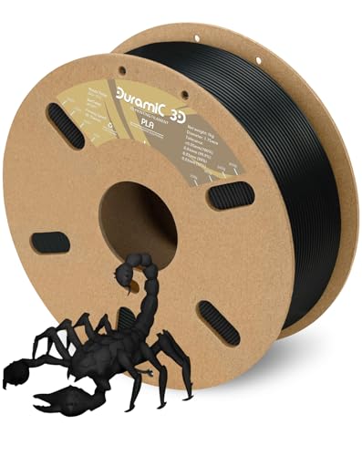 DURAMIC 3D PLA Filament for 3D Printer Neatly Wound PLA Black