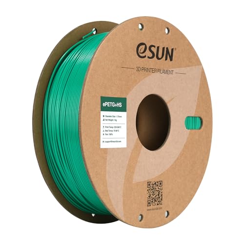 eSUN High Speed Upgraded PETG Filament 1.75mm, High Toughness 3D Printer Filament Speedy PETG for Fast Printing, 1KG Spool (2.2 LBS) 3D Printing Filament for 3D Printers, Solid Green