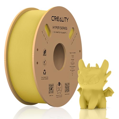 Official Creality Hyper PLA Filament 1.75mm, High Speed PLA 30-600mm/s 3D Printer Filament, Dimensional Accuracy +/-0.02mm, Fit Most FDM 3D Printers,1KG(2.2lbs) Spool Gold
