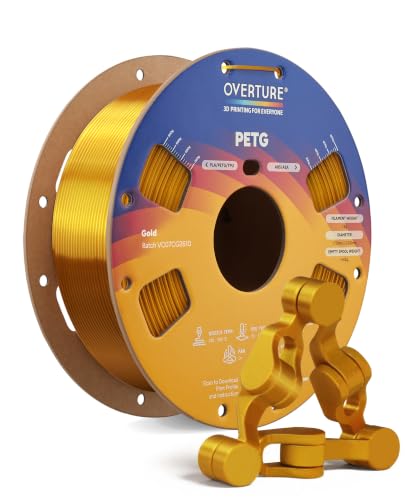 OVERTURE High Speed PETG Filament 1.75mm, 1kg Gold