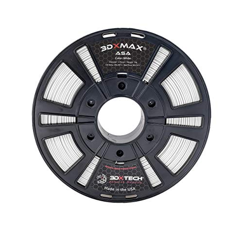 3DXTECH 3DXMax ASA, 1KG (White, 1.75mm) 3D Printing Filament