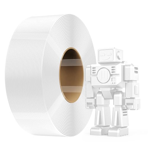 Creality Refill PETG Filament 1kg(2.2lbs) 3D Printer Filament:Refilament 1.75mm PETG Filament, for Bambu Lab Reusable Spools, Dimensional Accuracy ±0.03mm, White