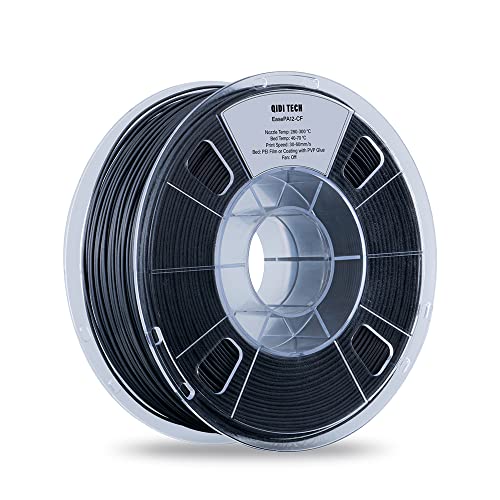 R QIDI TECHNOLOGY PA12-CF Carbon Fiber Nylon 1.75mm 1Kg Spool Filament