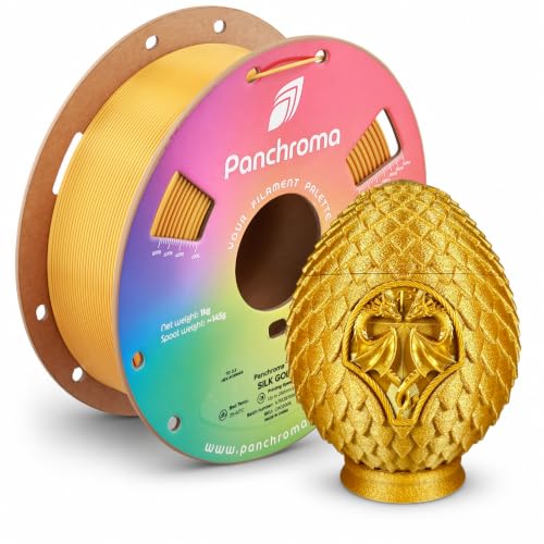 Polymaker Panchroma Silk PLA Filament 1.75mm for 3D Printing, 1kg, Gold