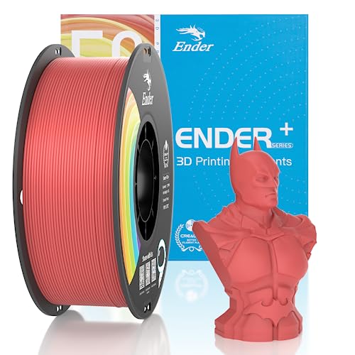 Official Creality PLA Filament Pro Red, 1.75mm 3D Printer Filament, Ender PLA + (Plus) Printing Filament, 1kg Spool (2.2lbs), Dimensional Accuracy ±0.02mm. Fit Most FDM Printers