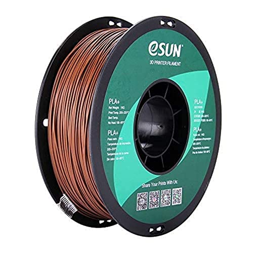 eSUN PLA PRO (PLA+) 3D Printer Filament, Dimensional Accuracy +/- 0.03mm, 1kg, Plastic Spool, 1.75mm, Brown, (Pantone 4635C)