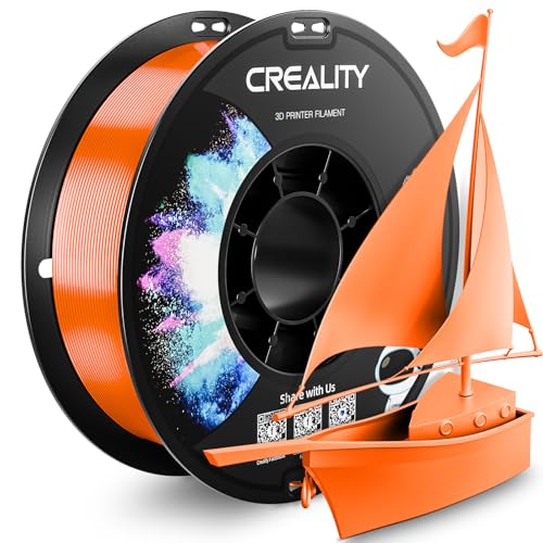 CREALITY PETG Filament 1.75mm 3D Printer Filament, 1kg (2.2lb) Neatly Wound Spool, Dimensional Accuracy ±0.03mm, 2025 Latest Batch, Fit for Ender, Bambu Lab, Anycubic,ELEGOO FDM Printers, Orange
