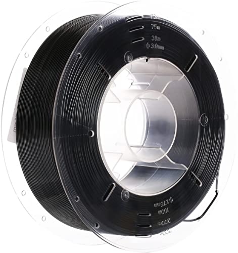 SainSmart PRO-3 Tangle-Free Premium 1.75mm PETG 3D Printer Filament, Black PETG, 2.2 LBS (1KG) Spool, Dimensional Accuracy +/- 0.02mm