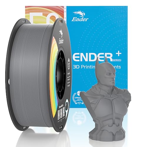 Official Creality PLA Filament Pro Grey, 1.75mm 3D Printer Filament, Ender PLA + (Plus) Printing Filament, 1kg Spool (2.2lbs), Dimensional Accuracy ±0.02mm. Fit Most FDM Printers