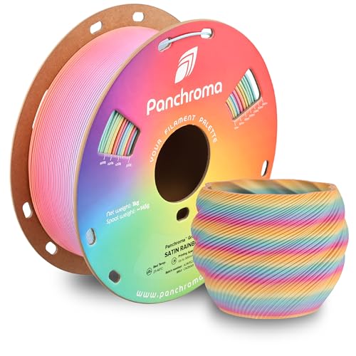 Polymaker Panchroma Gradient Satin Rainbow 3D Printer PLA Filament 1.75mm, Multicolor 3D Printing PLA Filament, 1kg Spool (2.2lbs)
