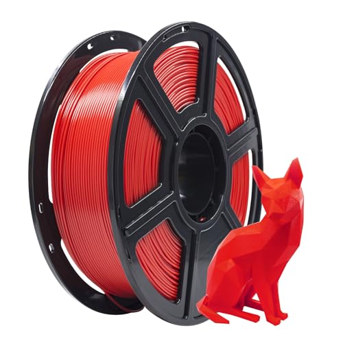 FLASHFORGE PLA Filament 1.75mm Red, 3D Printer Filament 1kg (2.2lbs) Spool, Dimensional Accuracy +/- 0.02mm, 3D Printing Filament Easy to Use and Fits for Most FDM 3D Printers