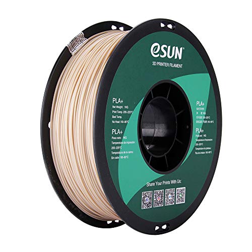eSUN PLA PRO (PLA+) 3D Printer Filament, Dimensional Accuracy +/- 0.03 mm, 1kg, Plastic Spool, 1.75mm, Bone White (Pantone 7507C)