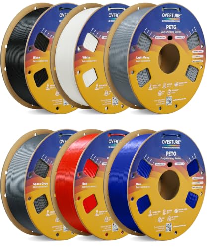 OVERTURE 6KG Bundle High Speed PETG Filament 1.75mm, 3D Printer Filament