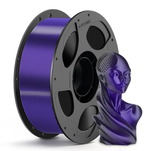 ANYCUBIC Silk Pla Filament Dual Color, 1KG, Black Purple