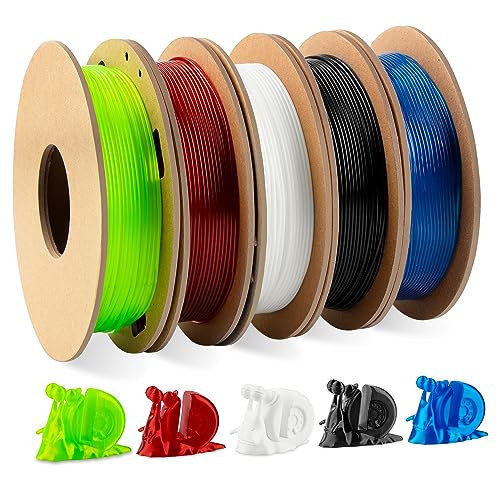 TINMORRY TPU 95A Flexible 3D Printer Filament 1.75mm, 200 G X 5, 5 Colors