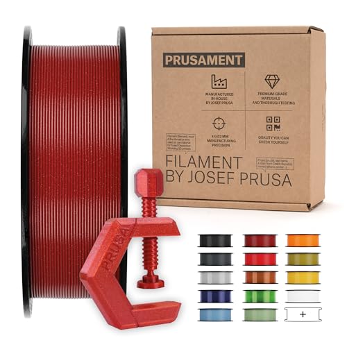 Prusament Premium PETG Transparent Carmine Red 1.75mm 1kg Filament