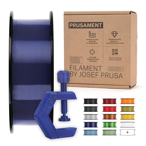 Prusament Premium PETG Ultramarine Blue Transparent 1.75mm 1kg Filament