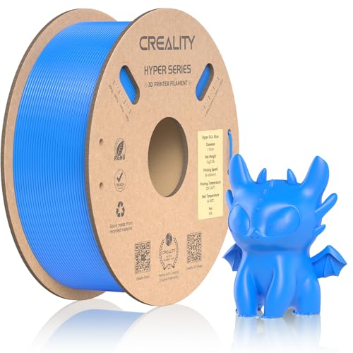 Official Creality Hyper PLA Filament 1.75mm, High Speed PLA 30-600mm/s 3D Printer Filament, Dimensional Accuracy +/-0.02mm, Fit Most FDM 3D Printers,1KG(2.2lbs) Spool Blue
