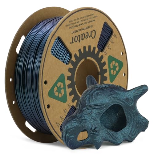 Creator PETG Filament 1.75mm, High Speed 3D Printer Filament 1KG for Max 500mm/s Fast Printing, Burnt Titanium Color Changing Filament, Tough Chameleon 3D Printing Filament (Burnt Titanium)