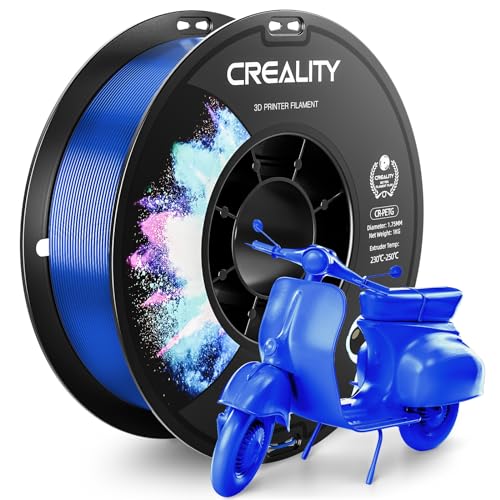 CREALITY PETG Filament 1.75mm 3D Printer Filament, 1kg (2.2lb) Neatly Wound Spool, Dimensional Accuracy ±0.03mm, Fit for Ender, Bambu Lab, Anycubic,ELEGOO FDM Printers, Blue