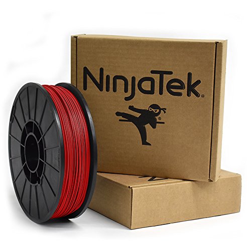 NinjaTek - 3DNF0317510 3DNF03117510 NinjaFlex TPU Filament, 1.75mm, TPE, 1kg, Fire (Red) (Pack of 1)